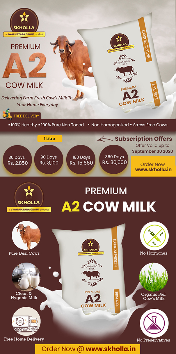 Skholla Premium A2 Cow Milk in chennai