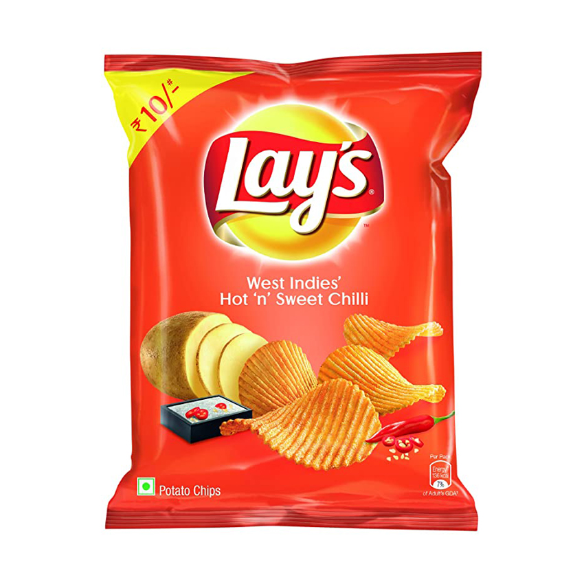 Lay's Potato Chips, Hot 'n' Sweet Chilli Pouch, 28g