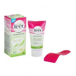 Veet Silk & Fresh Shea Butter & Lily Hair Removal Cream for Dry Skin 50g