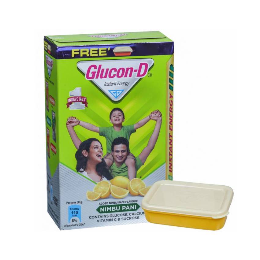 Buy Glucon D Instant Energy Health Drink Nimbu Pani Refill (Free Tiffin Box) 450g Online In Chennai